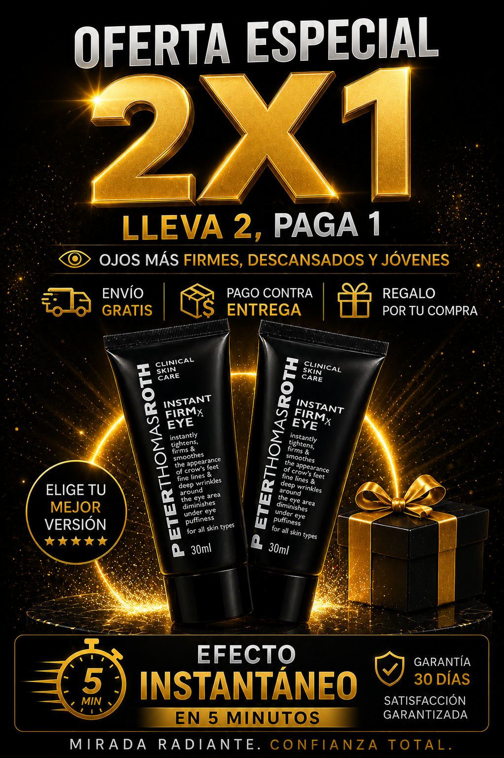 Crema Eliminadora De Bolsas Y Ojeras Peter Thomas Roth 2x1