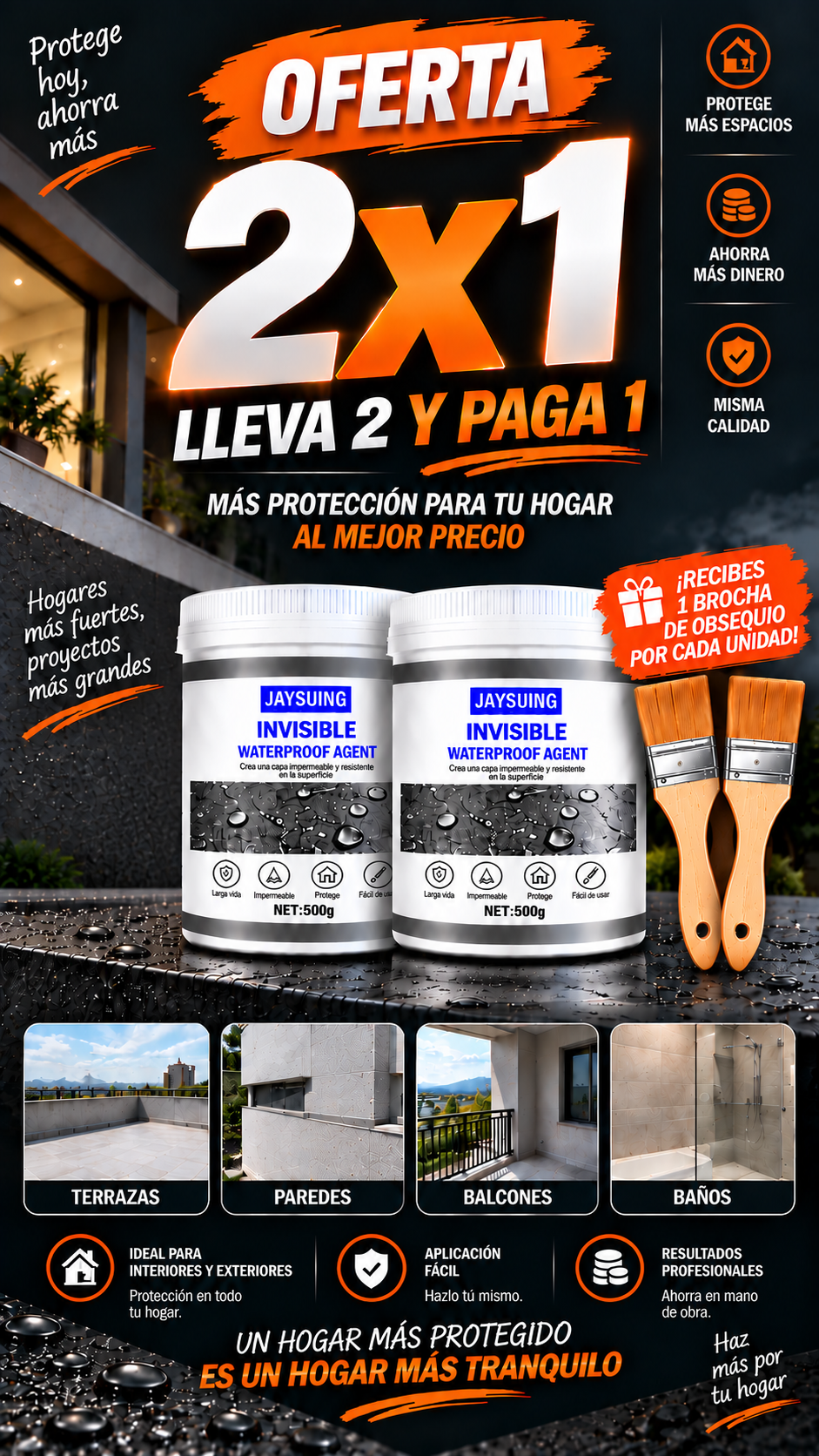 Sellador Impermeabilizante Premium Invisible JAYSUING (2X1)
