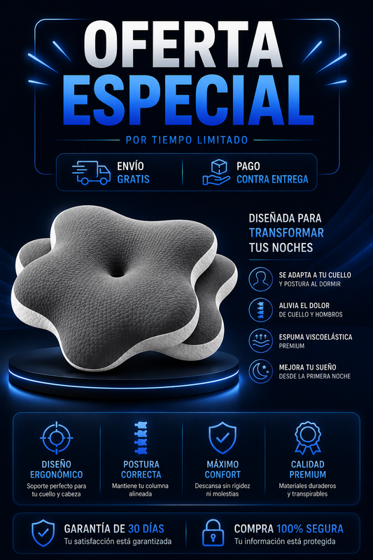 🦋💤 ALMOHADA ERGONÓMICA SLEEP-WINGS™ MEMORY PILLOW