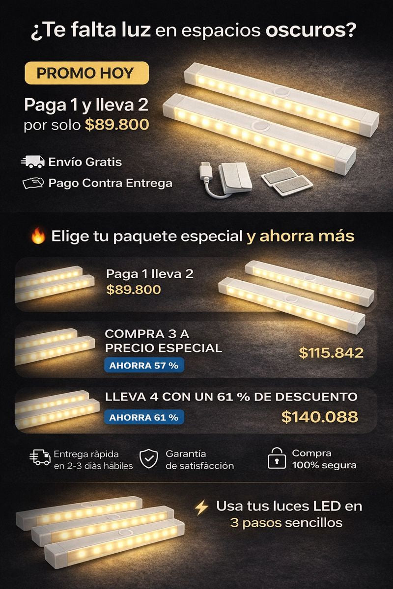 Promo 2X1 Lampara Led Recargable Easy-Led