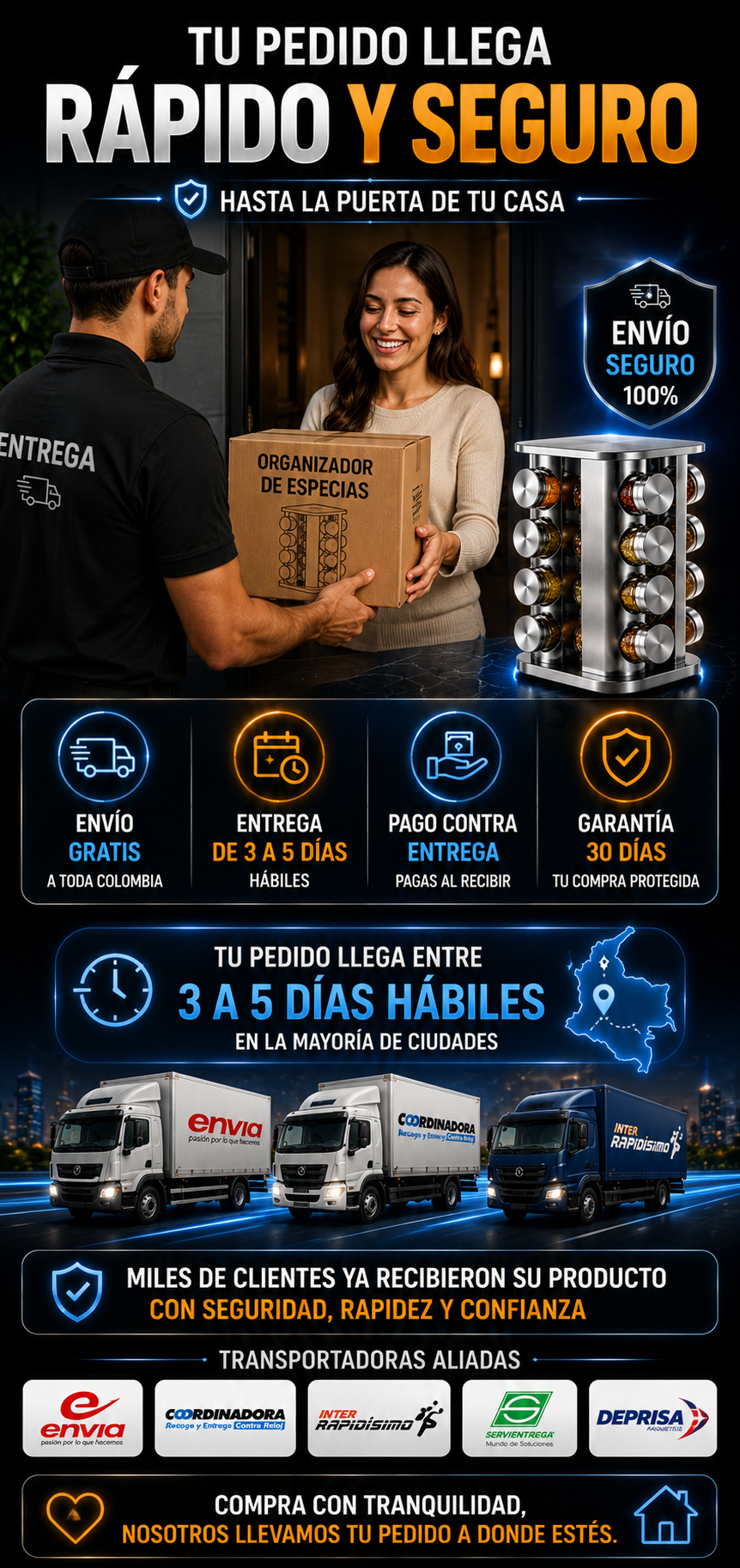 ORGANIZADOR DE ESPECIAS 12 PIEZAS SPIN-SPICES