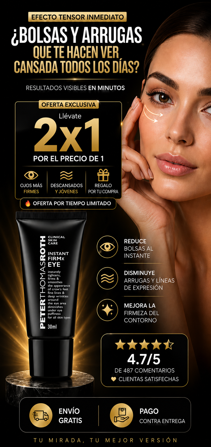 Crema Eliminadora De Bolsas Y Ojeras Peter Thomas Roth 2x1