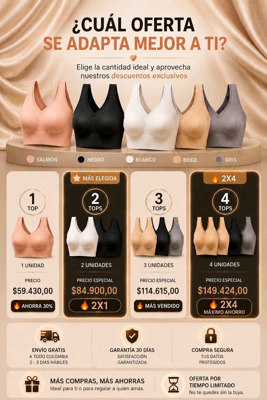 Brasier Reafirmante sin Varillas Free-Rods (2x1)