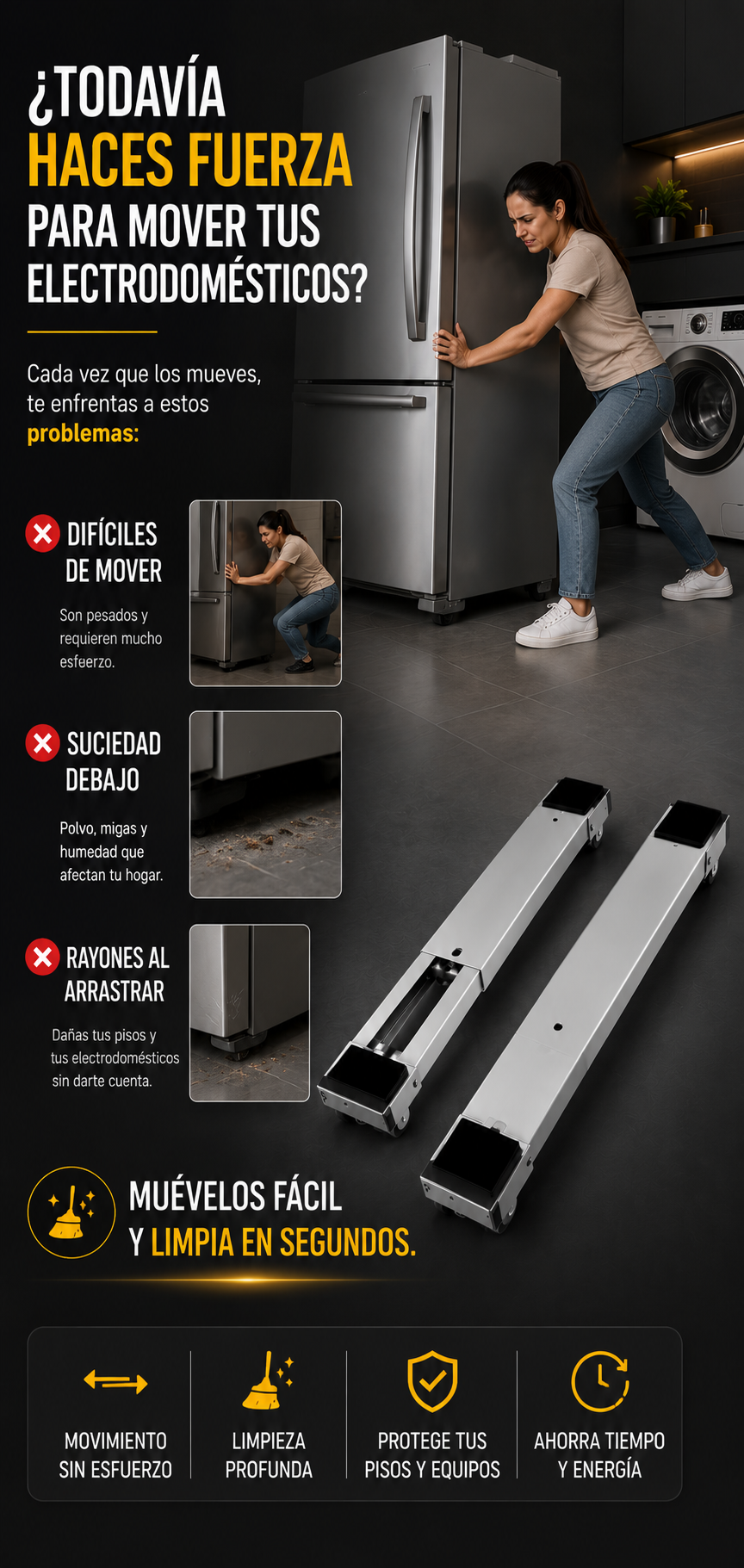 Soportes Base Con Ruedas Easy-Slide 2x1
