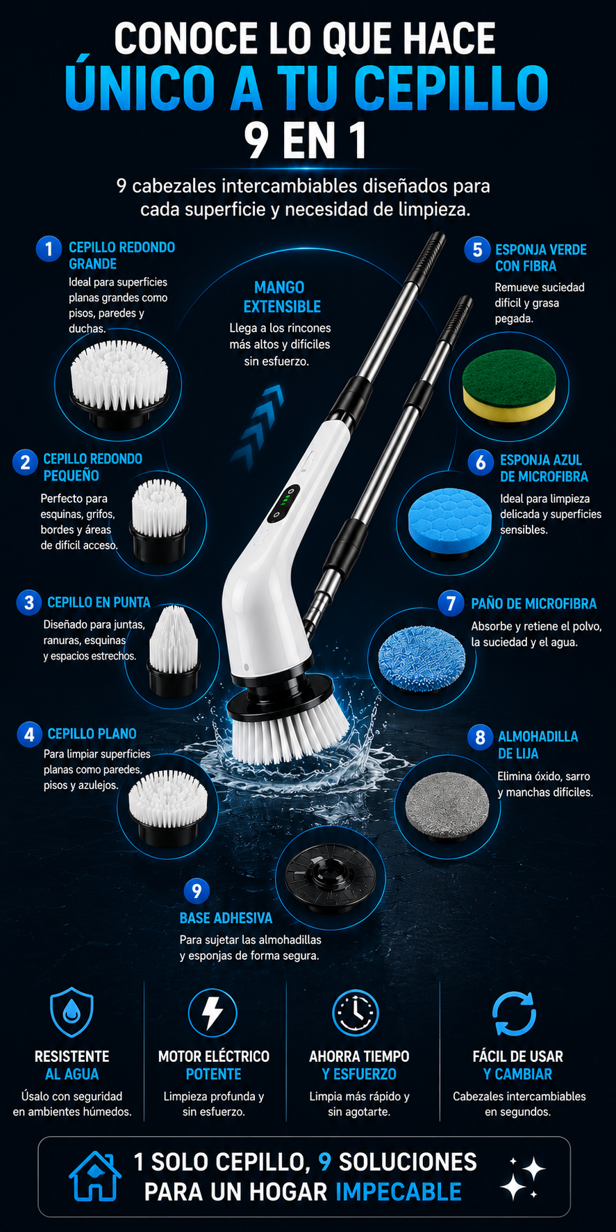 Cepillo 9 En 1 All-clean