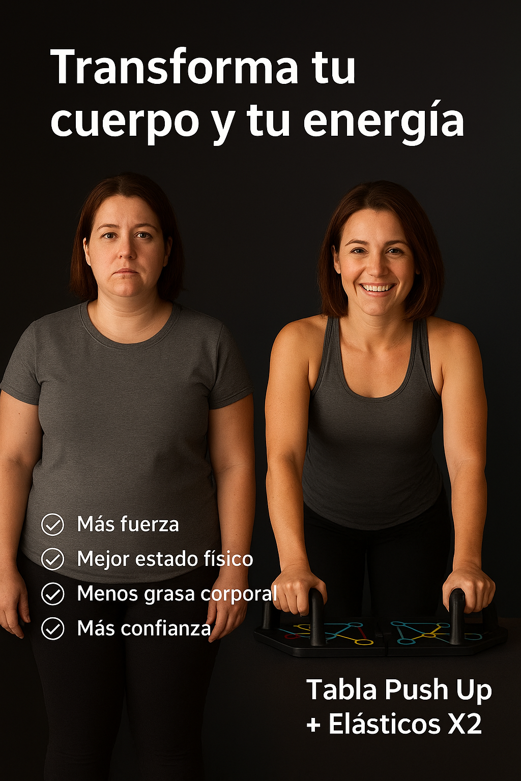 Tabla Push-up Con Bandas Elasticas Fit-House