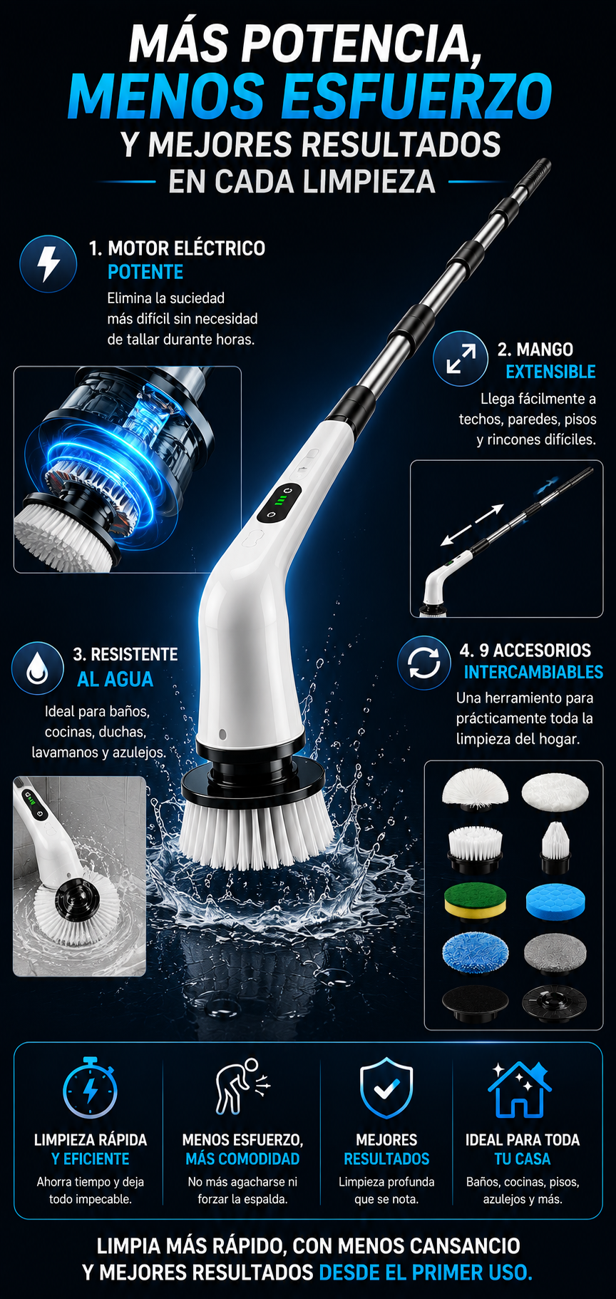 Cepillo 9 En 1 All-clean