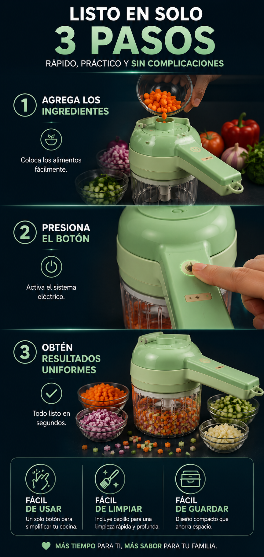 Picador Electrico 4 En 1 Easy-Chop