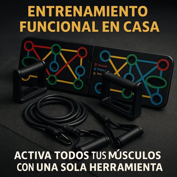 Tabla Push-up Con Bandas Elasticas Fit-House