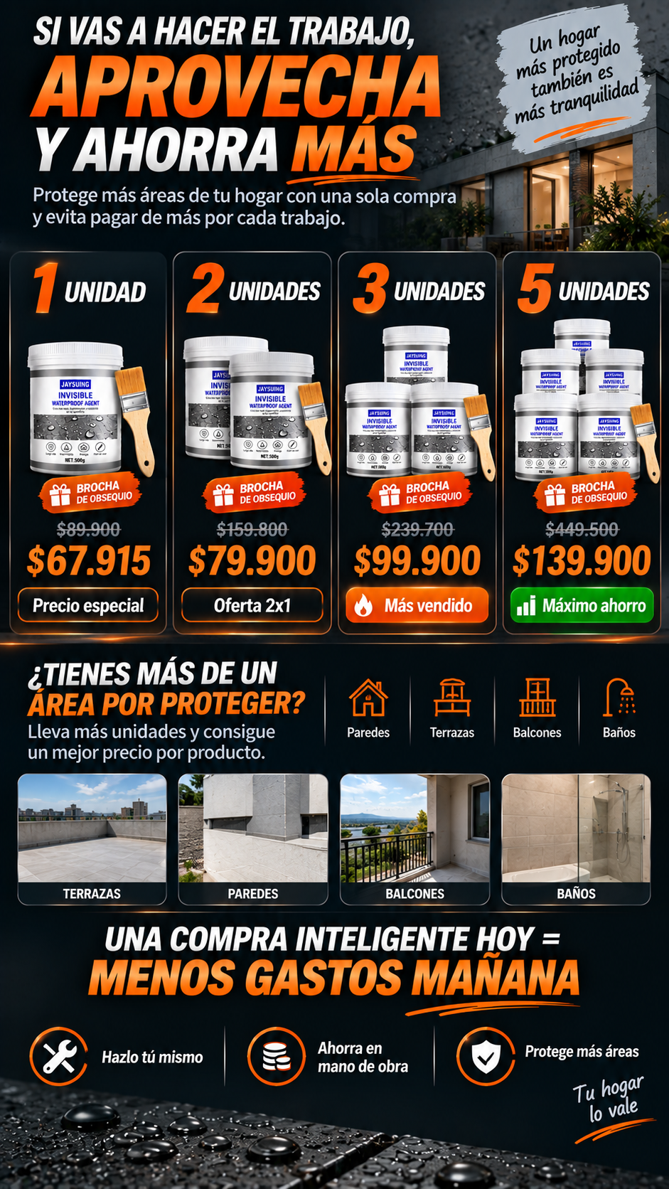 Sellador Impermeabilizante Premium Invisible JAYSUING (2X1)