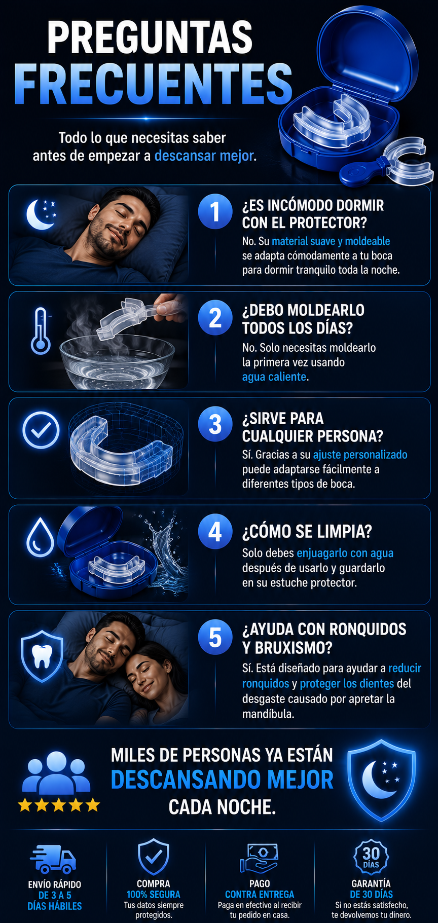 Placa Antirronquidos y Antibruxismo Happy-Sleep