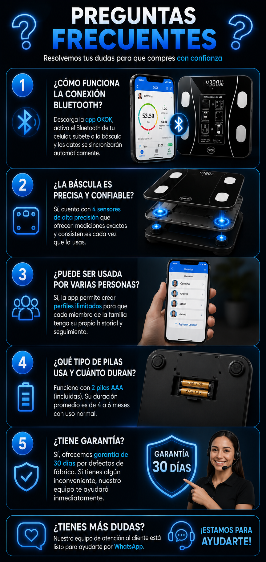 Bascula Inteligente Bluetooth Vitality-Pro
