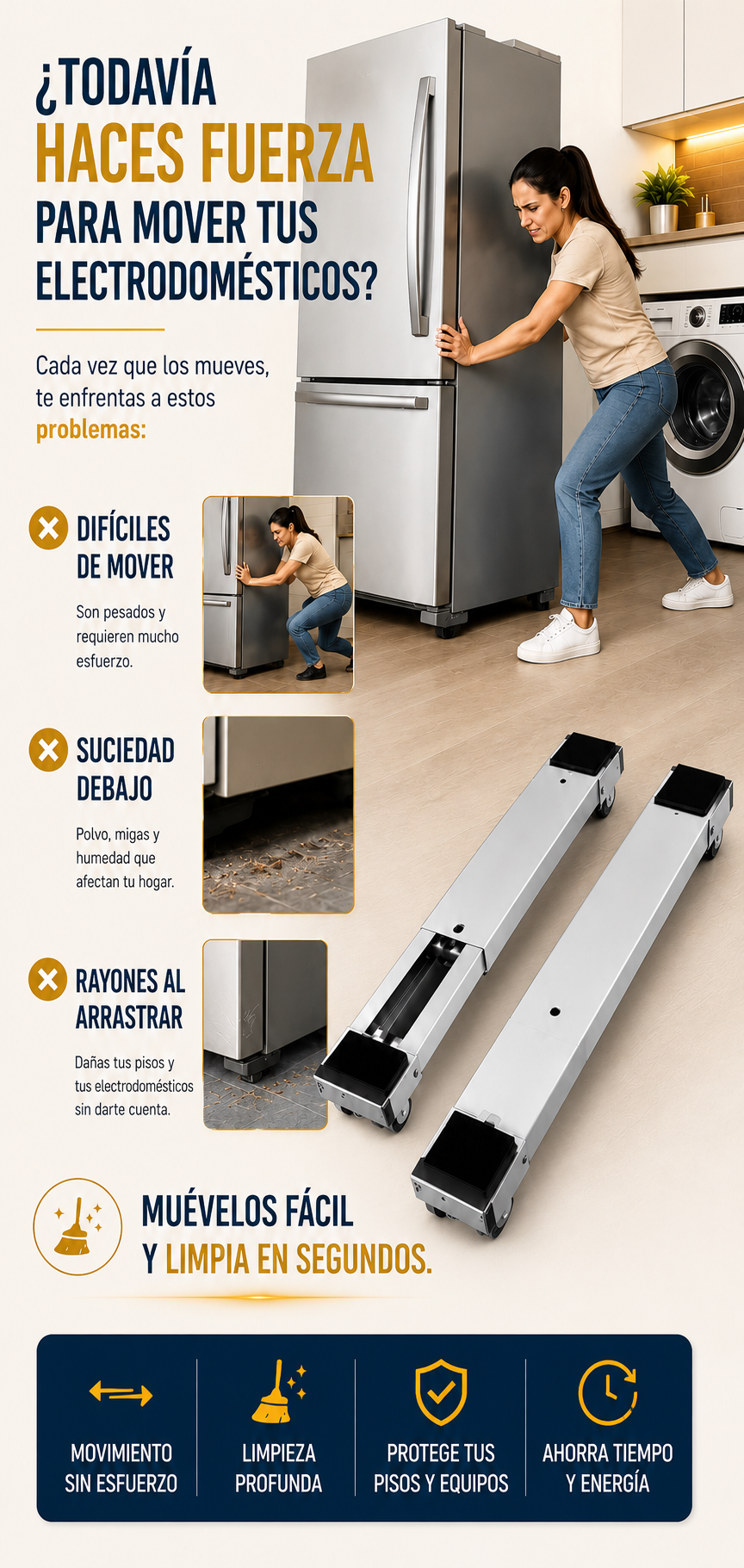 Soportes Base Con Ruedas Easy-Slide 2x1
