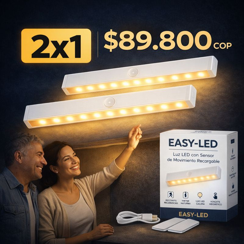 Promo 2X1 Lampara Led Recargable Easy-Led